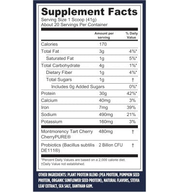 Proteína Vegana (30 gr) + Recovery, 5 sabores. 828 gr.