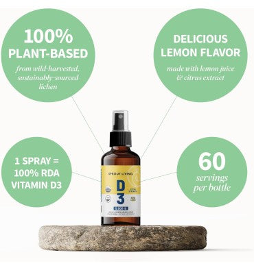 Vitamina D3, líquida, sabor Limón, 5,000 IU. 60 ml.