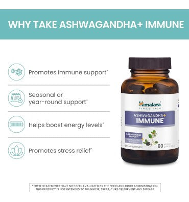 Himalaya, Ashwagandha soporte para sistema Inmunológico. 60 Vcaps