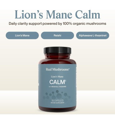 "Calm" Mezcla de Lion`s Mane, Reishi y L Theanina. 90 caps