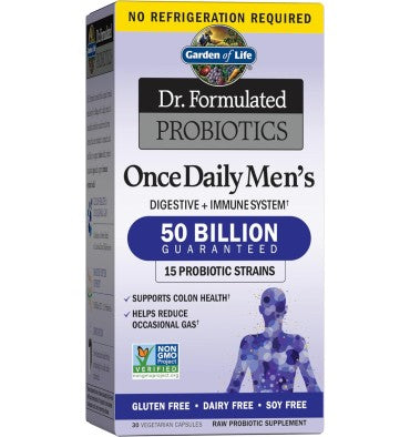 Garden of Life Dr. Formulated, Probióticos para Hombres. 30 Vcaps.