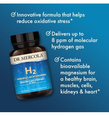 Dr. Mercola, Tabletas de Hidrógeno Molecular. 2 opc