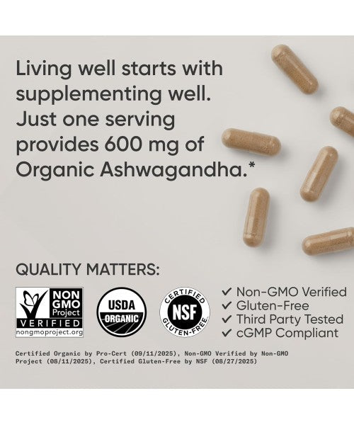 Sports Research, Ashwagandha Orgánica KSM-66. 90 Vcaps.