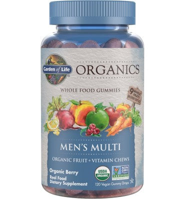 Garden of Life Organics, Multivitamínico para Hombre, sabor Berries. 120 gomitas.