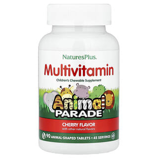 Animal Parade, Niños masticable Multivitamínico, Cereza, 90 Animal-Shaped tabs