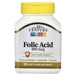 Ácido Fólico, 800 mcg, 180 tabs