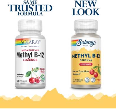 Vitamina B12, sabor Cereza, 5000 mcg. 60 lozenges.