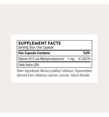 Thorne Vitamina B12. 60 caps.