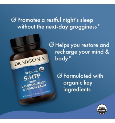 5 HTP Orgánico con Valeriana y Lemon Balm. 2 opc