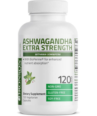 Bronson, Ashwagandha Extra Fuerte. 90, 120, 250 y 360 Vcaps