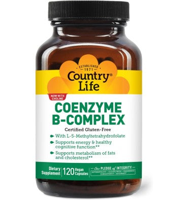 Coenzyma Complejo Vitamina B. 30, 60 y 120 tabs