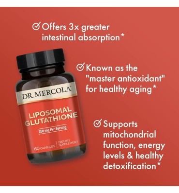 Dr. Mercola, Glutatión Liposomal (350 mg) 60 caps