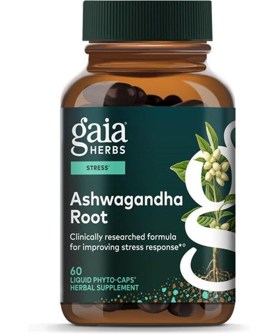 Gaia Herbs, Raíz de Ashwagandha. 60 cápsulas líquidas