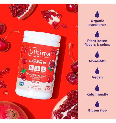 Electrolitos Veganos Sin Azúcar, Sin Calorías, sabor Cereza