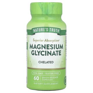 Magnesio Glicinato, Chelated, 60 Quick Release cápsulas (100 mg per Capsule)