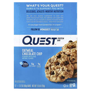 Barras de Proteína Sabor Avena con Chispas de Chocolate 12 Barras de 60 g c/u