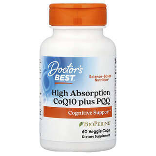 High Absorption CoQ10 plus PQQ, 60 Veggie Caps