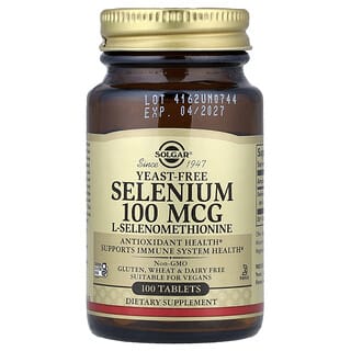 Selenium, Yeast-Free, 100 mcg, 100 tabs