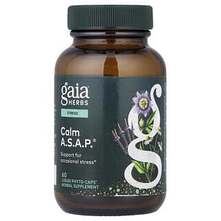Gaia Herbs, Calma A.S.A.P. 60 Liquid caps