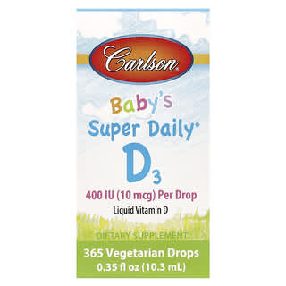 Vitamina D3, para Bebés, 10 mcg (400 IU). 10.3 ml.