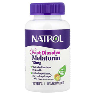 Melatonin, Fast Dissolve, Citrus, 10 mg, 100 Tabs