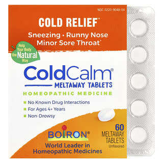 ColdCalm Meltaway, edades 4+, sin sabor, 60 tabletas meltaway
