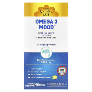 Omega 3 Mood, Natural Limón, 90 softgels
