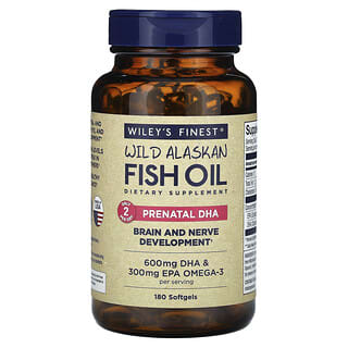Wild Alaskan Fish Oil, Prenatal DHA, 180 softgels