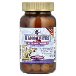 Kangavites, Complete Multivitamínico y Mineral para Niños Formula, Bouncin' Berry, 120 Tabs Masticables