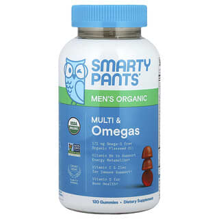 Multivitamínico y Omegas en Gomitas para Hombre, Raspberry, Lemon Lime, & Uva, 120 gomitas