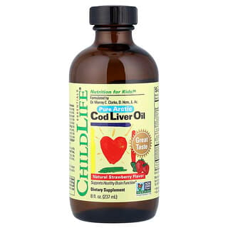 Pure Arctic Cod Liver Oil, Natural Fresa, 8 fl oz (237 ml)