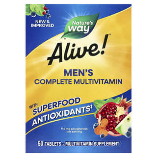 Multivitamínico para Hombre, completo, Alive!. 50 tabs.