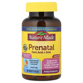 Prenatal Ácido Fólico + DHA, Orange, 90 softgels