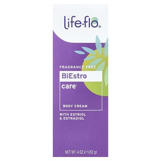 BiEstro Care Body Cream, Fragrance free, 4 oz (112 g)