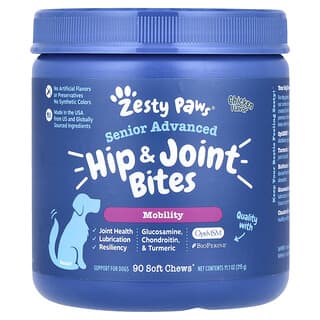 Senior Advanced, Hip & Joint Bites, para Perros, Pollo, 90 Soft Chews, 11.1 oz (315 g)