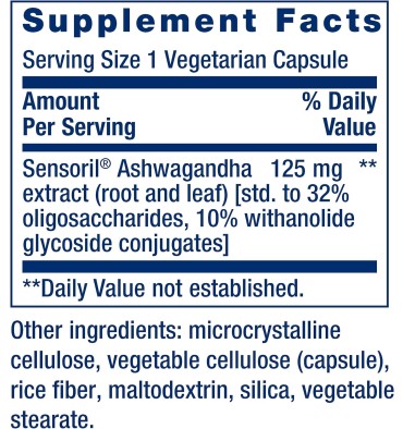Life Extension, Ashwagandha optimizado, 60 Vcaps