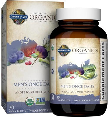 Garden of Life Organics, Multivitamínico para Hombre, una al día. 30 y 60 Vtabs