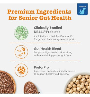 Senior Advanced Gut Health. Probioticos y Enzimas Digestivas, soporte Sistema Digestivo. 90 chews