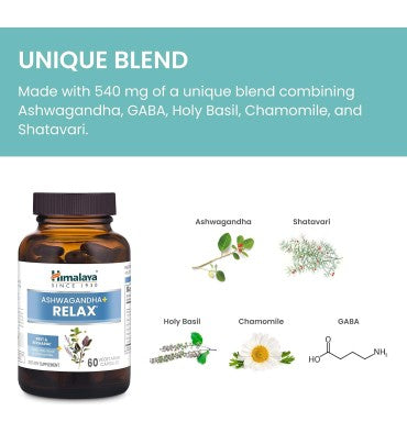 Himalaya, Ashwagandha "Relax", soporte para Equilibrio Emocional diario. 60 Vcáps