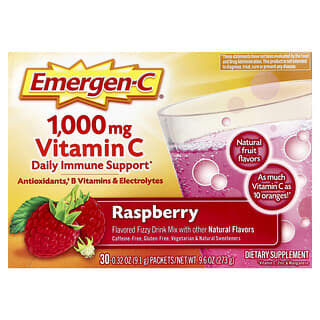 Vitamina C, sabor Frambuesa. 30 packets.