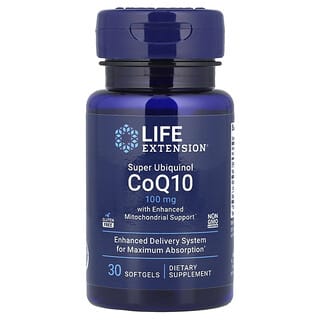 Super Ubiquinol CoQ10 con Enhanced Mitochondrial Support, 100 mg, 30 softgels