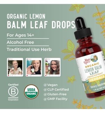MaryRuth Organics Extracto líquido de Hoja de Lemon Balm 30 ml.