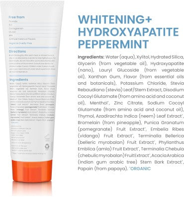 Botanique Whitening + Hydroxyapatite Toothpaste, Peppermint. 4 oz
