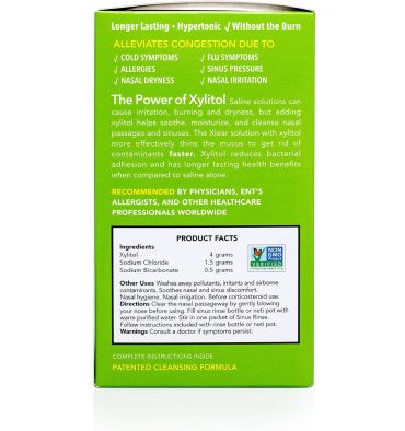 Lavado Sinusitis Natural con Xilitol Botella con 50 paquetes