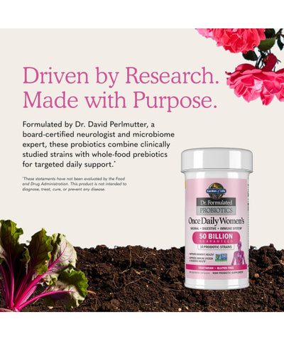 Garden of Life Dr. Formulated, Probióticos para Mujer, Uno diario. 30 Vcaps