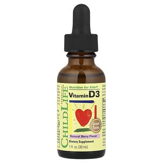 Vitamina D3, Natural Berry, 12.5 mcg (500 IU), 1 fl oz (30 ml)