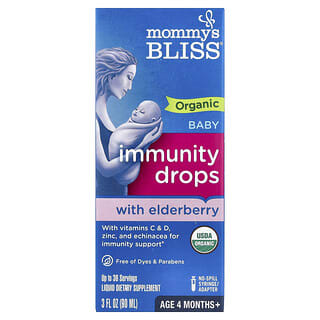 Organic Bebé Inmunidad gotas con Elderberry, edad 4 meses+, 3 fl oz (90 ml)
