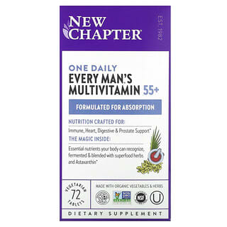 Multivitamínico para Hombre 55+, Every Man's, 1 al día. 72 V-tabs.