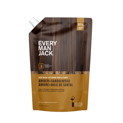 Body Wash Hidratante Refill Amber + Sandalwood. 1.06 L. - Every Man Jack