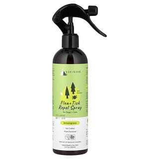 Flea + Tick Repel Spray, para Perros + Cats, Lemongrass, 12 fl oz (354 ml)